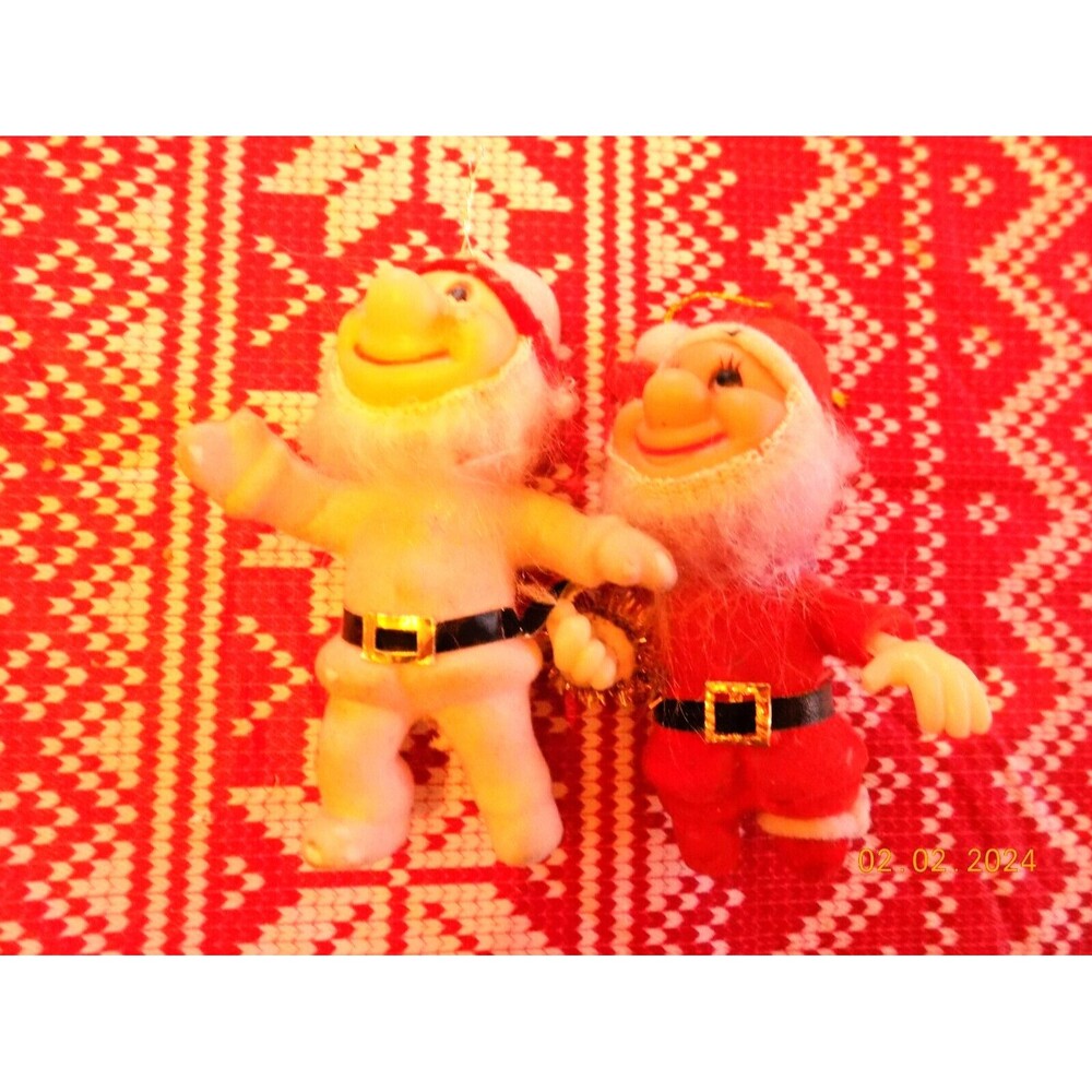 Pair of vintage Christmas elves